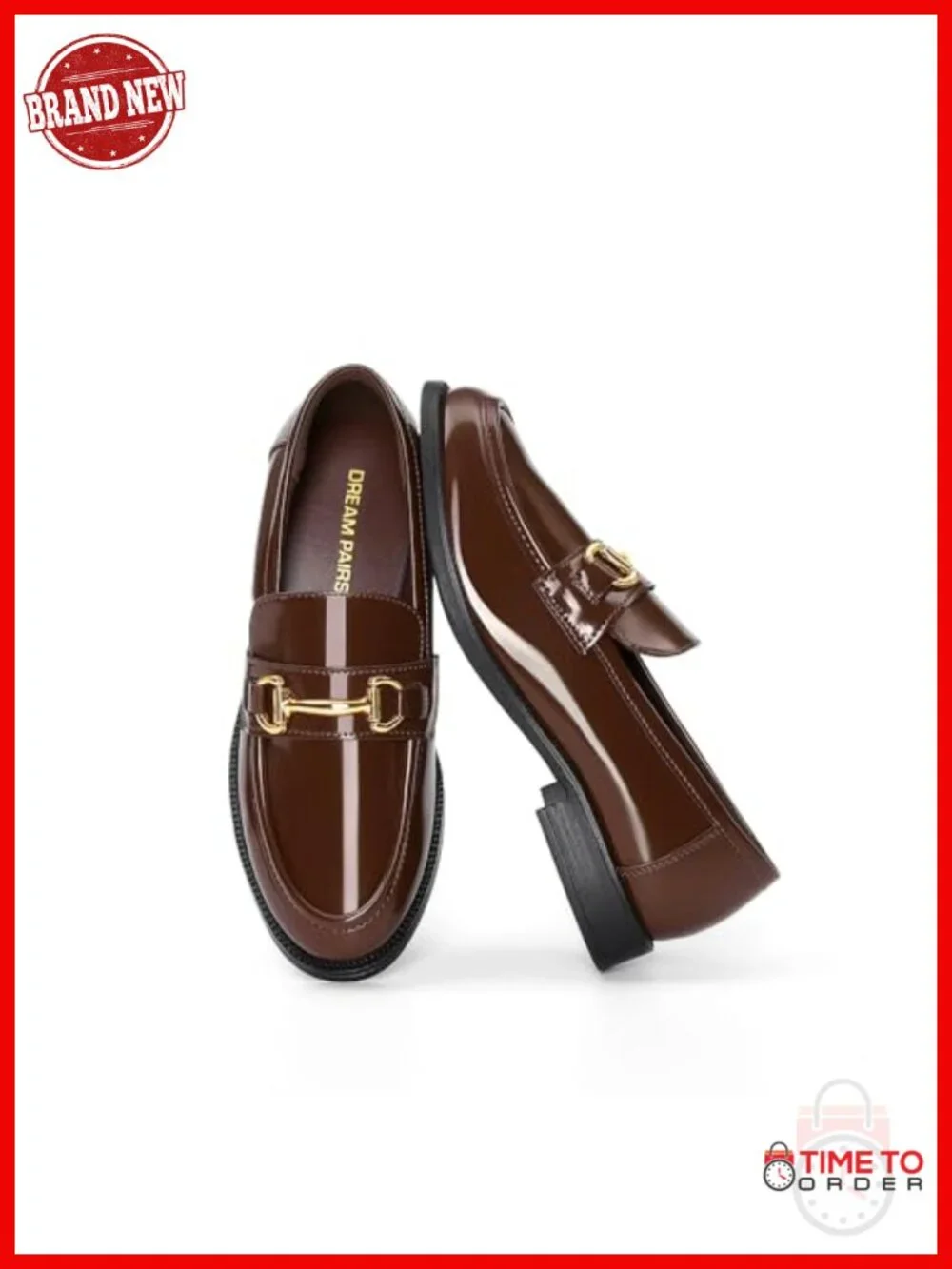 Smooth PU Loafers, Slip On Penny Loafers for Women Dressy Business Office Shoes